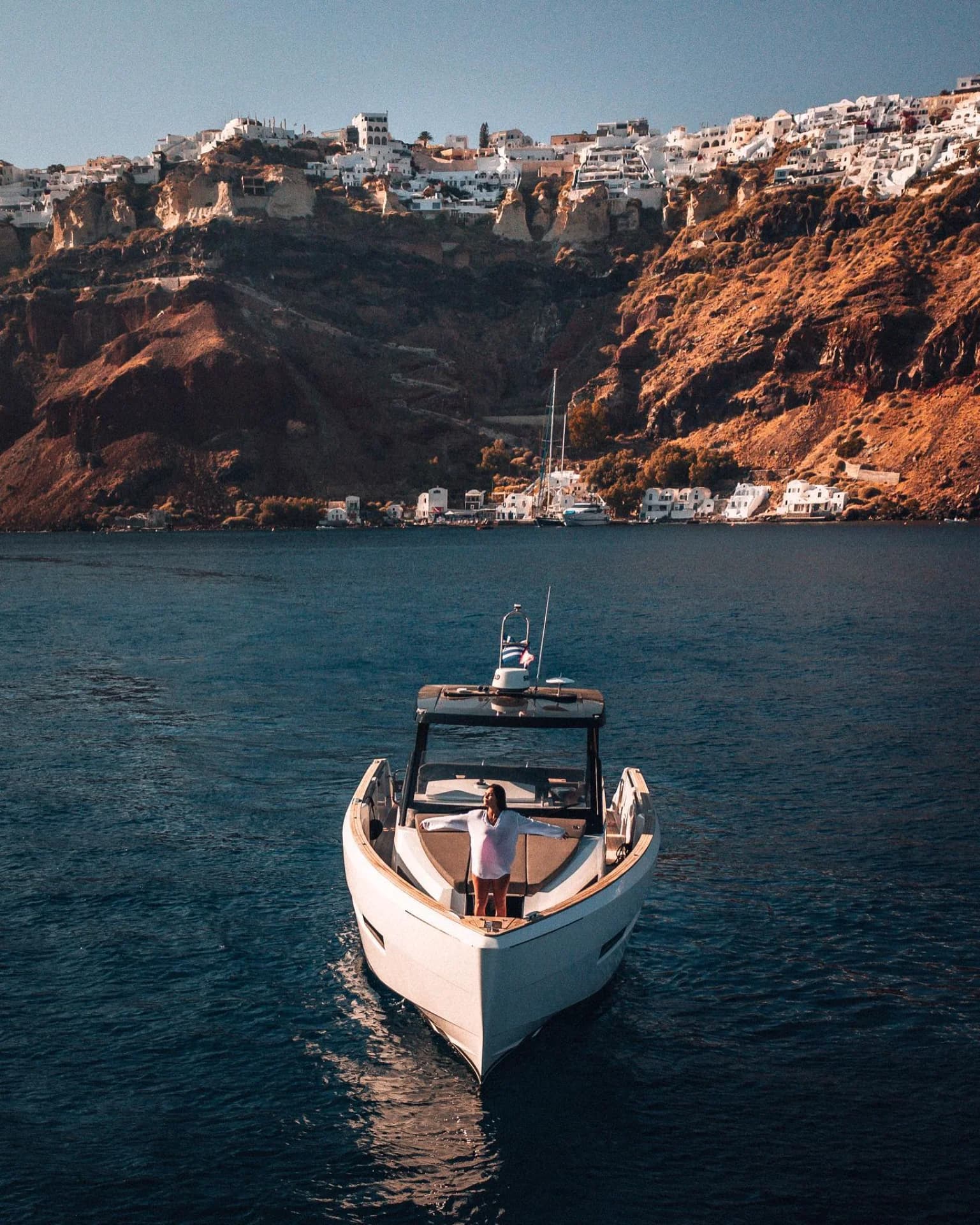 Luxury yacht in scenic waters